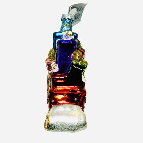 Christopher Radko 2016 Celebrations Sleigh Gifts Glass Christmas Ornament w Box - Picture 6 of 13